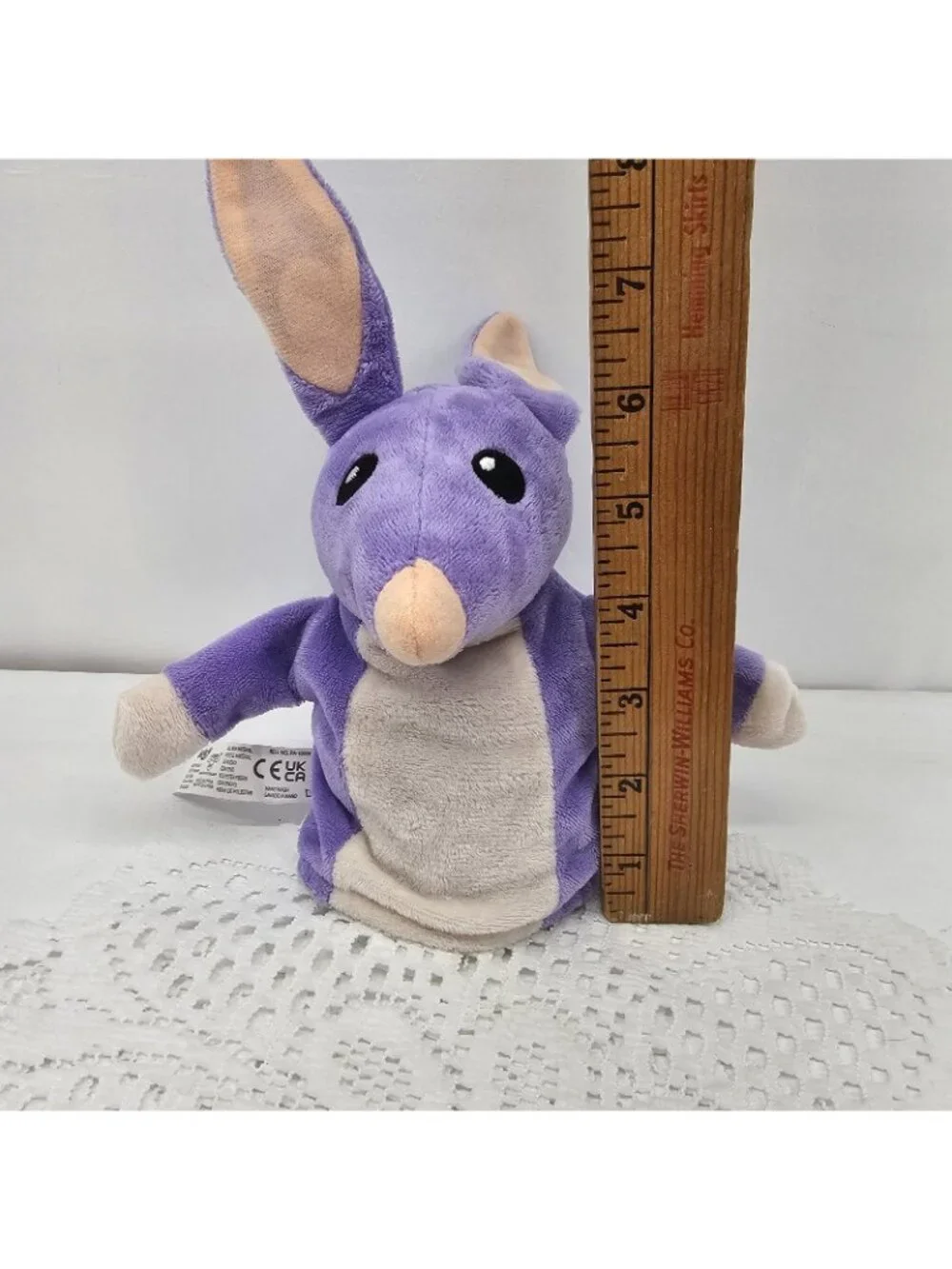Bluey Bob Bilby Purple Rabbit Plush Puppet Toy Ludo Studios Moose Toys